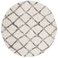 thumbnail image 2 of SAFAVIEH Berber Abel Geometric Shag Area Rug, Cream/Gray, 5'3" x 5'3" Round, 2 of 8