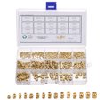 thumbnail image 1 of 415Pack M2 M3 M4 M5 M6 Metric Threaded Inserts Brass Heat Set Insert Knurled Nuts Assortment Kit, 3D Printing Brass Nuts Female Threaded Inserts Nuts, 1 of 7
