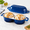 Dark Blue, variant on Cream White Enameled Cast Iron Double Round Bread Loaf Pot With Lid