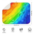 thumbnail image 2 of Rainbow Tie Dye Wave Pattern Dish Drying Mat for Kitchen 1 Pack, Ultra Absorbent Microfiber Dishes Drainer Mats,18"x24", 2 of 4