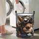 thumbnail image 5 of Balery Steampunk Squirrel Pilot Cesta de ropa redonda con asas, impermeable, independiente, para ropa, juguetes, dormitorio y familia-Medium, 5 of 6