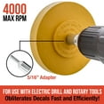 thumbnail image 2 of TCP Global Rubber Eraser Wheel with Drill Adapter - Adhesive Remover Tool, Removes Vinyl Decals, Pinstripes, Stripes, Stickers, Tape, Emblems, Graphics Removal on Autos Cars Trucks RV's Signs, 2 of 5