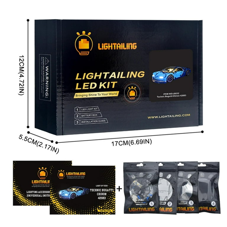 LIGHTAILING Led Lighting Kit for Legos Technic Bugatti Chiron