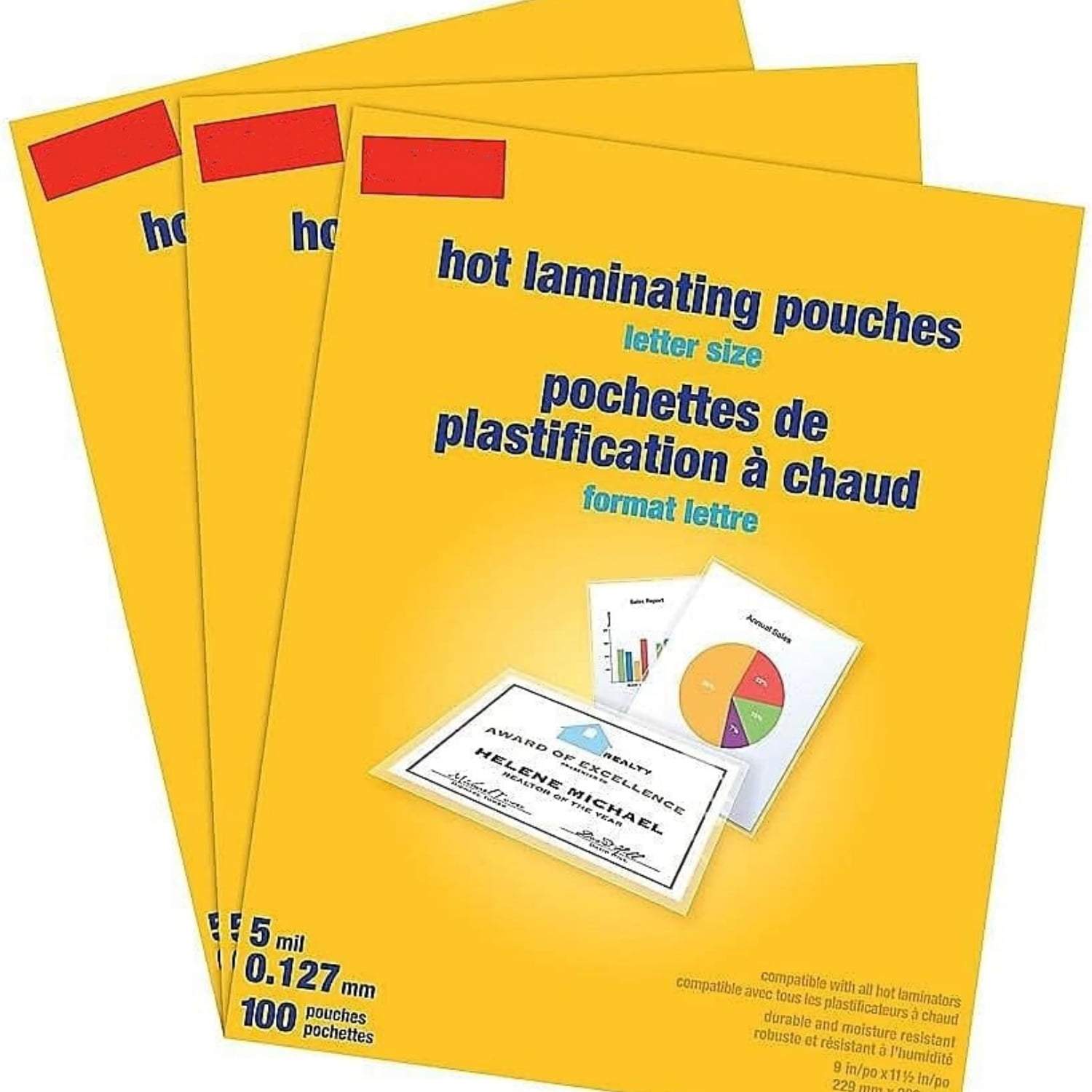 Thermal Laminating Pouches Letter 300 Pack