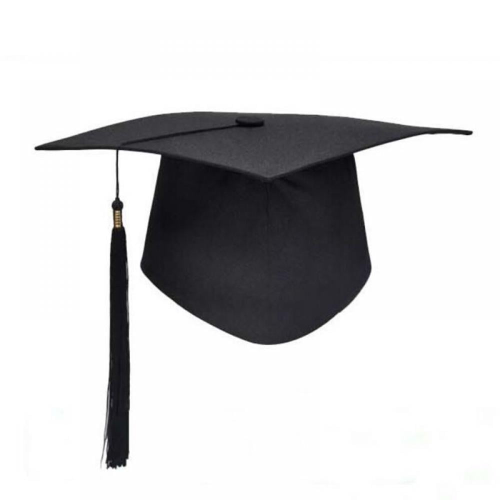 Adult's Graduation Cap University Academic Mortarboard Hat School Gown Accessory 