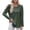 Army Green, variant on Oplxuo 2025 Fall Women's Knit Pullover Tops Casual Solid Long Sleeve Pleated Crewneck Loose Blouses Shirts