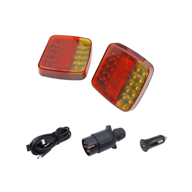 Wireless Trailer Lights Kit for Towing Truck, Rechargeable LED Tow Light with Magnetic for Boat Trailer RV
