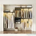 thumbnail image 7 of Homieasy 96'' Hanging Closet System, 8FT Closet Organizer System with Hanging Rod, Walk In Mounted Closet System, Built-In Clothes Garment Rack with 3 Shelving Towers(Can Be Cut To Fit), Black, 7 of 7