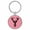 Pink, variant on Deer Head Eagle Light Brown Laser Engraved Leatherette Keychain Backpack Pull - 1.5 x 3 Inches