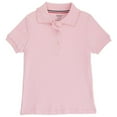 thumbnail image 1 of French Toast - Little Girls SS Interlock Fitted Knit Polo Picot Collar Pink / 2T, 1 of 7