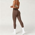 thumbnail image 6 of Celsior Compression Leggings for Women Booty Butt Lifting Leggings Full Length Buttery Soft Yoga Pants Sculpting Yoga Fitness Pants Scrunch Butt Lifting Leggings No Curling Lift Pants Brown L, 6 of 7