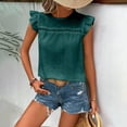 thumbnail image 4 of Women's Tank Tops Loose Fit in Solid Color with Casual Fashionable Round Neck, 4 of 5