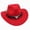 A68-Red, variant on Ccpelsie Children Western Cowboy Hat for Kids Girl Boy Classic Hat Felt Cowgirls Hats for 4t 5t 6t 7t Kids(Blue,3-8 Years)