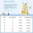 thumbnail image 7 of YEAHDOR Kids Girls Summer Bohemian Vacation Beach Dress Flower Sundress with Necklace Type D 140, 7 of 7