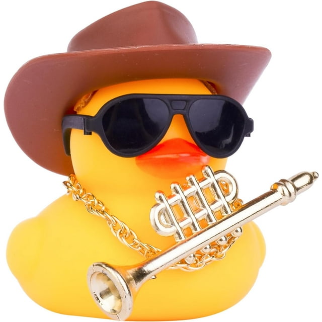 Car Rubber Duck Ornaments Dash Duck Decorations for Car Dashboard Ornament Decoration Accessories with Musical Instruments S