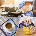 thumbnail image 4 of Purple Blue Tie Dye Pattern Kitchen Oven Mitt and Pot Holder Sets 4 Pcs for Baking, Cooking and Grilling, Heat Resistant Up To 392 °F, 4 of 7
