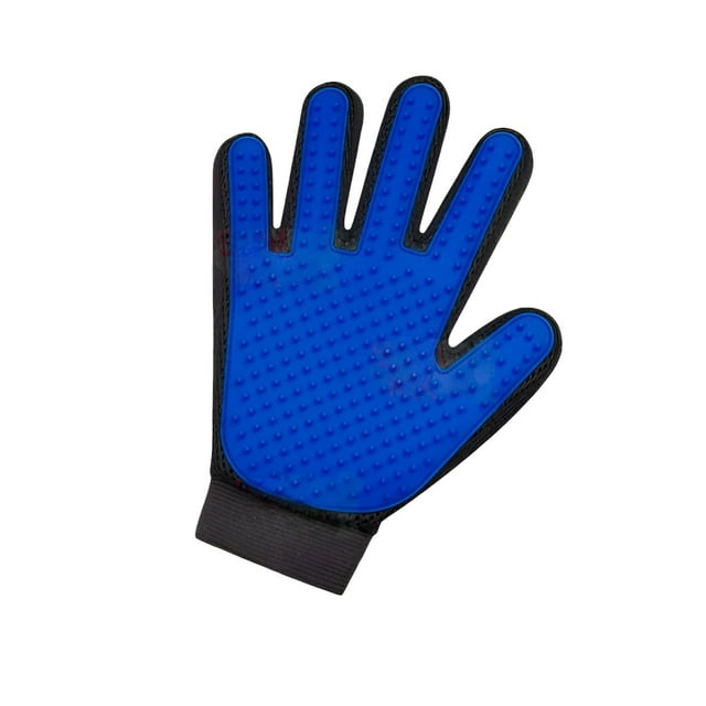 Guante Xtellar Removedor Quita Pelos Para Mascotas Masaje Perro Gato Color Azul