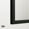 thumbnail image 2 of VIGO Meridian 34 in. W x 74 in. H Framed Fixed Shower Screen Door in Matte Brushed Gold with 3/8 in. (10mm) Fluted Glass, 2 of 7