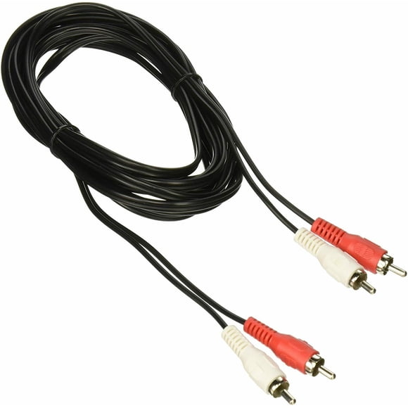 RCA Câble Audio Stéréo Double RCA Mâle Plaqué Or Cordon AV pour HDTV DVD VCR LOT (10 Pieds) (10 Pieds)