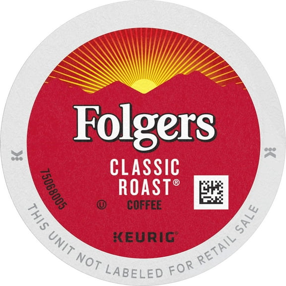 Folgers Classic Roast Medium Roast Coffee, 24 Keurig K-Cup Pods