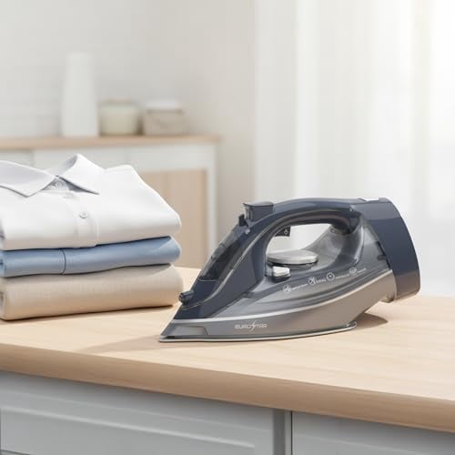 EUROSTAR Full-Size Steam Iron with Ceramic Soleplate (Gray)