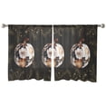 thumbnail image 7 of Sheer Curtains 54 inches Long, Fall Thanksgiving Pumpkin with Floral Golden Botanical Leaves Black Light Filtering Sheer Window Curtains Rod Pocket Voile Drapes for Living Room, 52"Wx54"L 2 Panels, 7 of 7