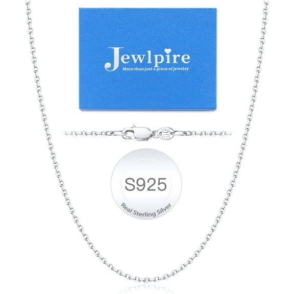 Italian 14K Real Gold Over 925 Sterling Silver Chain Necklace For Women, 1.1Mm 1.3Mm Cable Chain Necklace Hypoallergenic & Comfortable Women'S Chain Necklaces 14 16 18 20 22 24 26 Inch[Z1731]