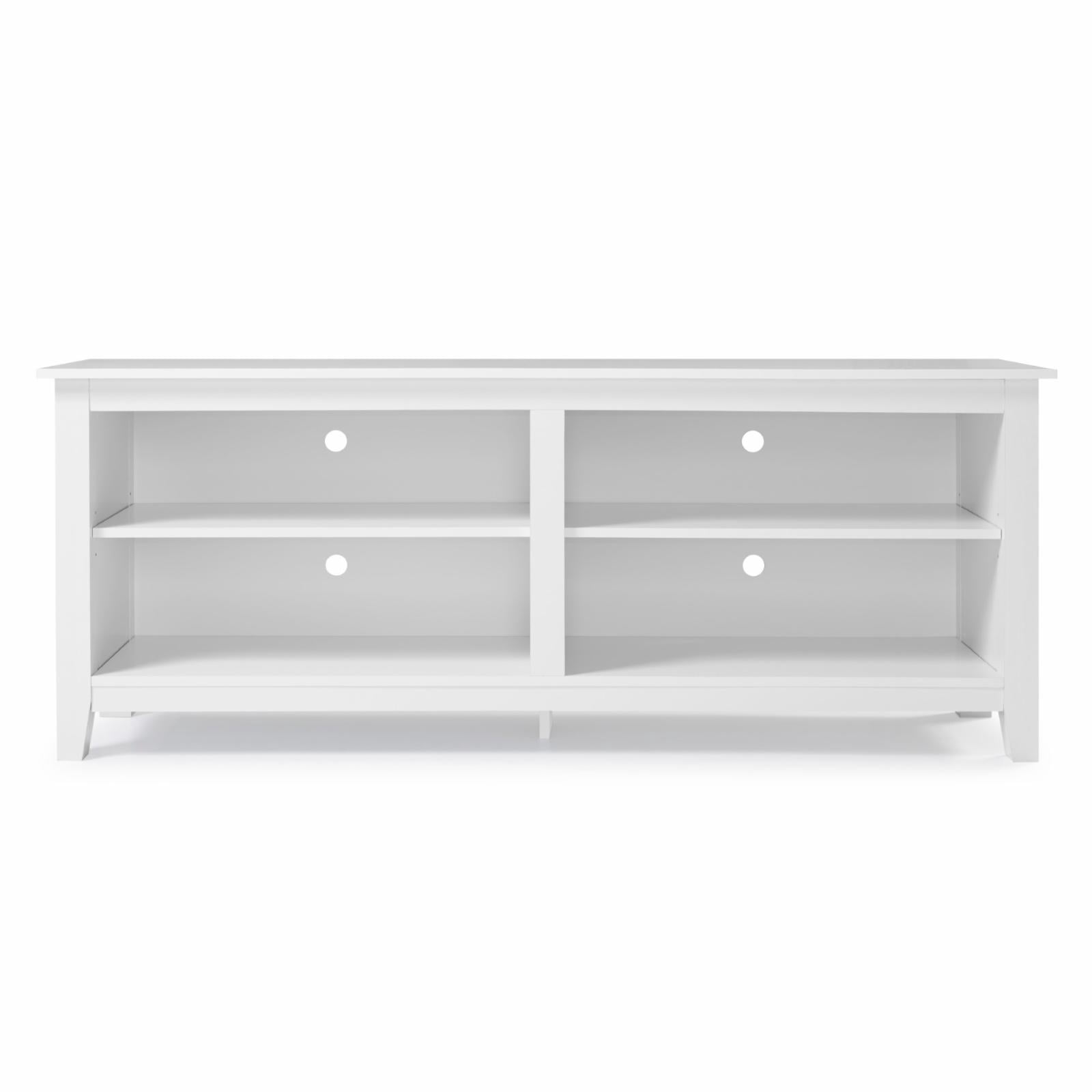 Manor Park Wood Media Storage TV Stand, White