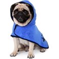 thumbnail image 3 of Albornoz para perros, toalla de microfibra para secado de mascotas, toallas absorbentes de humedad, abrigo para perros y gatos (L, azul), 3 of 4