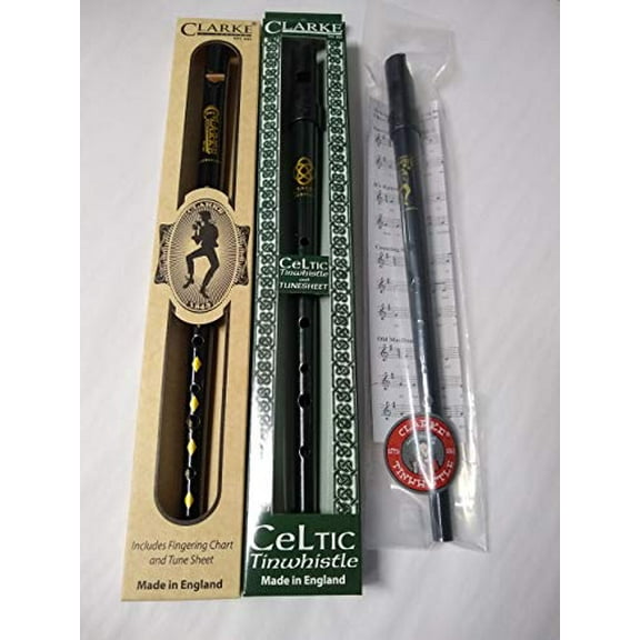 Clarke Deluxe Whistle Sampler Pack (1 Penny, 1 Celtic, and 1 Sweetone)