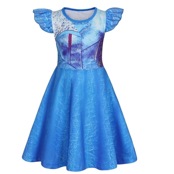 Benylion Girls Descendant Dresses Popular Musical Princess Costumes Toddler Dress Up Outfit Halloween Party Cosplay Clothes for 5-6 Years