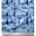 thumbnail image 1 of Soimoi Blue polyester Crepe Fabric Insect & Texture Printed Craft Fabric by The Yard 42 Inch Wide, 1 of 2