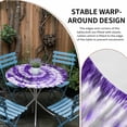 thumbnail image 5 of Purple Ombre Fitted Tablecloth with Elastic Edged, Round Table Cloth for Dining Table, Modern Abstract Tie Dye Painting Art Waterproof Oil Proof Table Cover for Indoor Outdoor 55"-60", 5 of 8