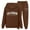 Brown, variant on Women'S Sweatsuits 2 Piece Outfits - Long Sleeve Hoodie With Sweatpants Set Matching Sets Women Clothing Fall Leisure Wear Sets for Women