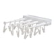 thumbnail image 2 of Percha de goteo con 20 pinzas, pinza para ropa portátil con capacidad de carga, pinza para secar calcetines blanco, 2 of 9