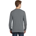 thumbnail image 4 of Port & Company ®  Beach Wash ®  Garment-Dyed Long Sleeve Tee Pc099ls 2Xl Pewter, 4 of 4