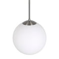 thumbnail image 2 of Selene 1-Light Brushed Nickel Pendant with Satin Opal Globe Glass Shade - Brushed Nickel, 2 of 3