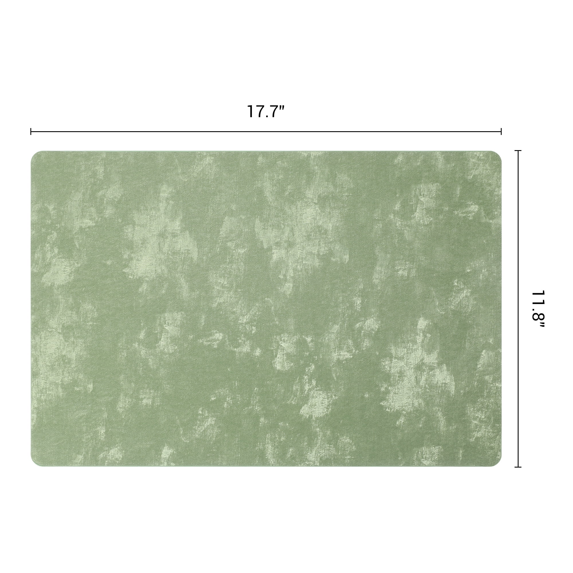 Unique Bargains Waterproof Placemats 4pcs Malachite Green 17.7"x11.8"