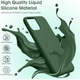 thumbnail image 2 of Liquid Silicone Case for iPhone 11 (6.1''), [Scratch-Resistant, Anti-Fingerprint, Shockproof] Protective Slim Fit Phone Case, 4-Layer Cover with Microfiber Lining, Silky-Soft Touch, Green, 2 of 14