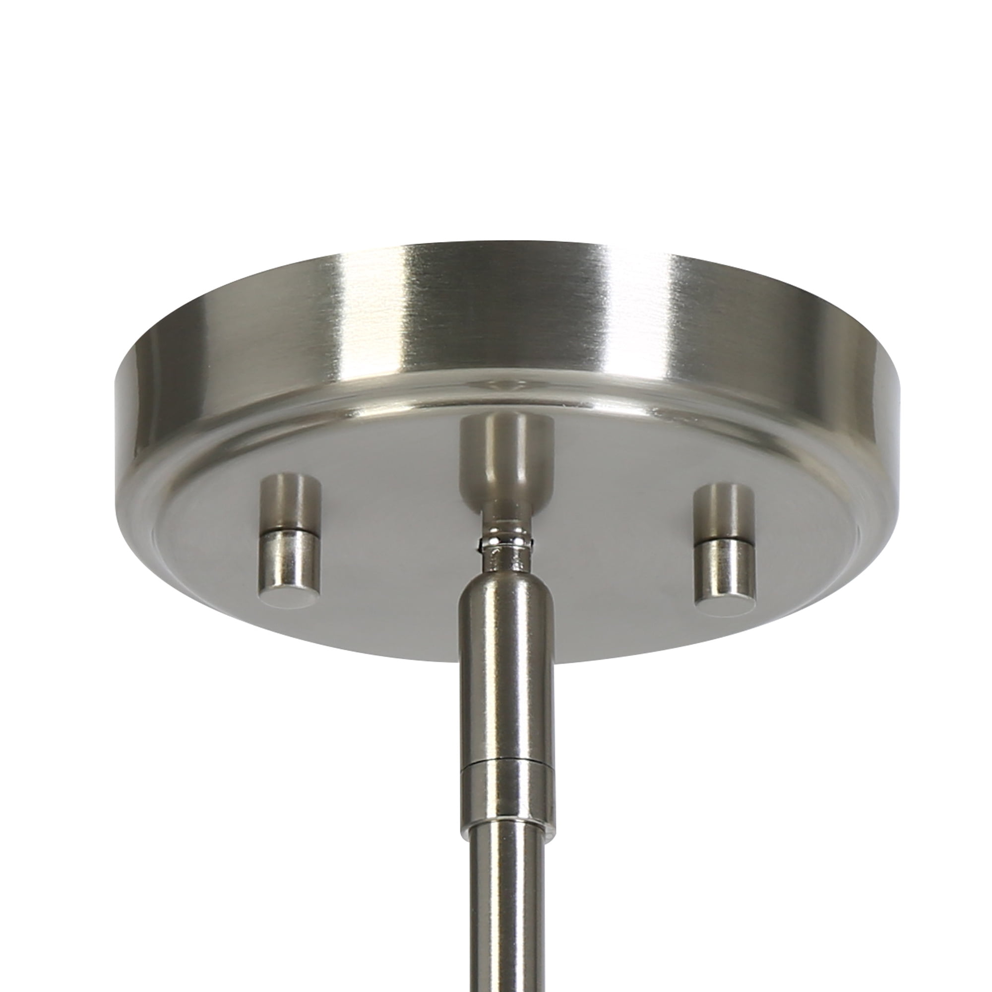 LNC 1-Light Mini Nickel Pendant Light,Cylinder Seeded Glass,60W Medium Base,Dimmable,Adjustable Height,for Kitchen Island,Sink