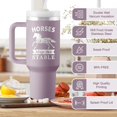 thumbnail image 3 of Vaso ROSTANTEN Horse de acero inoxidable de 1,2 L con mango y pajita, 3 of 6
