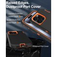 thumbnail image 6 of for iPhone 15 Pro Case, with Screen Protector, Port Protection, Full-Body Non-Slip Silicone Rubber Covered, Military Grade Drop-Proof Shockproof Cover Phone Case, Orange/Black, 6 of 14