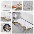 thumbnail image 6 of Gray Gold Marble Bath Mat 3 Piece Bathroom Rug Set, Modern Abstract Marble Crack Texture Non Slip Bath Rug Contour Mat and Toilet Lid Cover, Absorbent Shower Mats Soft Bath Rugs and Mats Sets, 6 of 8