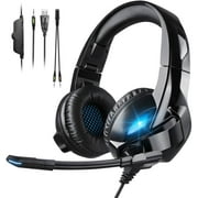 3D Stereo Gaming Headset Xbox One headset with Noise Canceling Mic 7.1 Surround Bass LED Light Comfortable Memory Foam