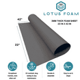thumbnail image 2 of LotusFoam Large 3mm EVA Foam Sheet - 22"x 42" High Density Foam 130 kg/m3 for Cosplay, Costumes, Crafts,  Flooring, Outdoor Use - 35 Colors (Shark Grey), 2 of 6