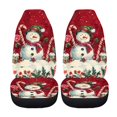 thumbnail image 5 of XYZCANDO Festive Christmas Front Car Seat Covers featuring Snowman Print - Durable Waterproof Decor For All Seasons, 5 of 10