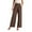 Brown, variant on Womens Pants Casual Wide Leg Work Business High Waisted Dress Flowy Office Pants Women