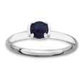 thumbnail image 1 of Bague en Argent Sterling Stackable Expressions Poli Bleu Lapis Taille 6, 1 of 3