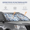 thumbnail image 3 of Multi-Size 2pce Car Front Glass Visor Collapsible Sunscreen No Odor Comfortable For Most Cars Suv Trucks Aliceblue Geometric Patterns_2, 3 of 7