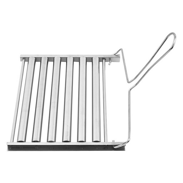 Hot Dog Rouleau en Acier Inoxydable pour Grillades Extérieures Opération Manuelle et Chauffage Uniforme Compact et Portable